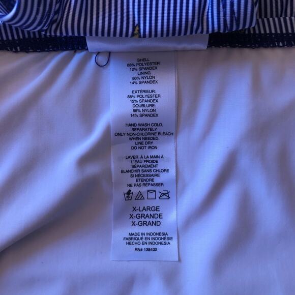 ModCloth NIP Franky Blue White Stripe Gold Starfish High-Waisted Bikini Bottom - Picture 9 of 12